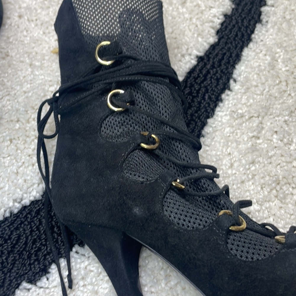 Dolce & Gabbana Y2k Sheer Mesh Open Toe Booties - image 7